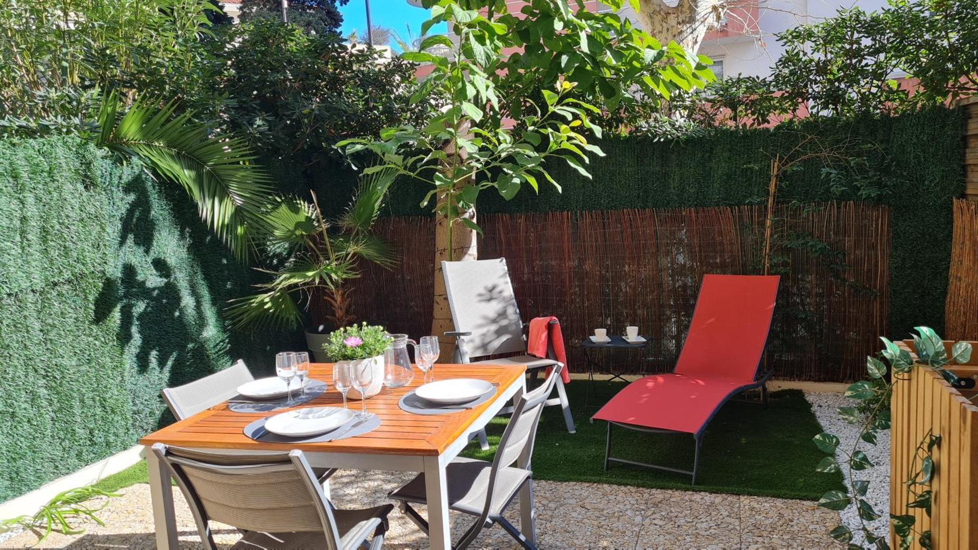 Studio Sun-Beach Avec Parking Et Jardin - 500M Des Plages De Juan Les Pins Антиб Экстерьер фото