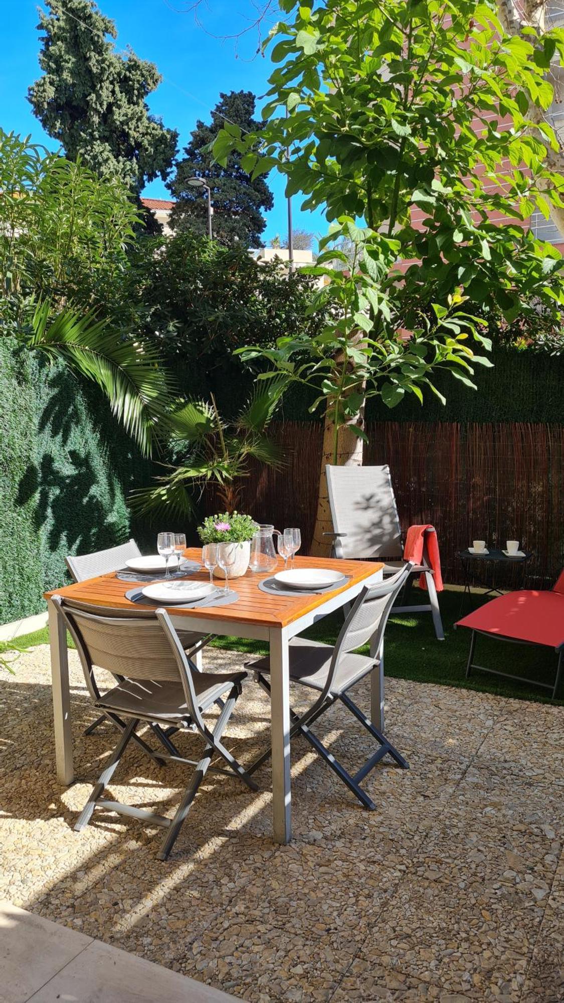 Studio Sun-Beach Avec Parking Et Jardin - 500M Des Plages De Juan Les Pins Антиб Экстерьер фото